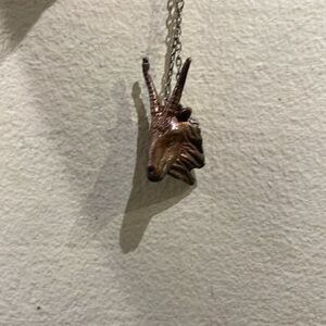 Vera Meat goat head necklace